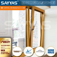 German style with security and sound proof triple glass wood window