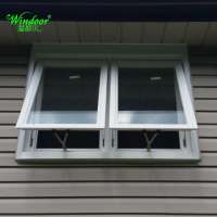 High quality pvc casement window design pattern pvc frame casement window