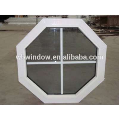 Newest polygon shape PVC grills design fixed window