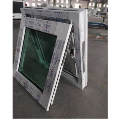 Small PVC top hung window for the toilet,Vinyl bathroom vertical open style window