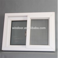 Three tracks windows with fly-screen, cheap sliding Vinyl window for building program