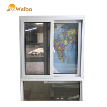 Wholesale good heart-insulation PVC/uPVC white sliding windows from Foshan, China